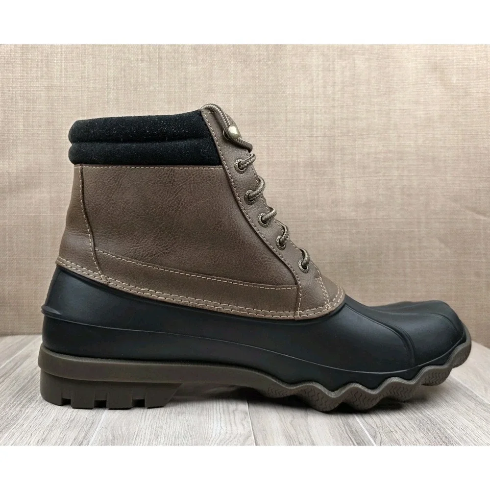 Sperry Top-Sider Brewster Mens 10M Waterproof Duck Brown Leather Lace Up Boots